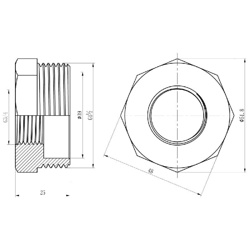  SD Forte 1" 1/23/4"  (SF3744020)