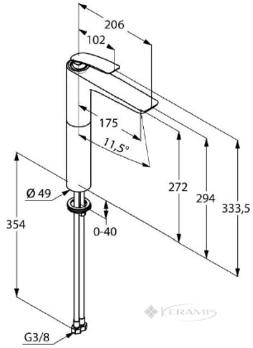 Смеситель для умывальника Kludi Balance (522980575)