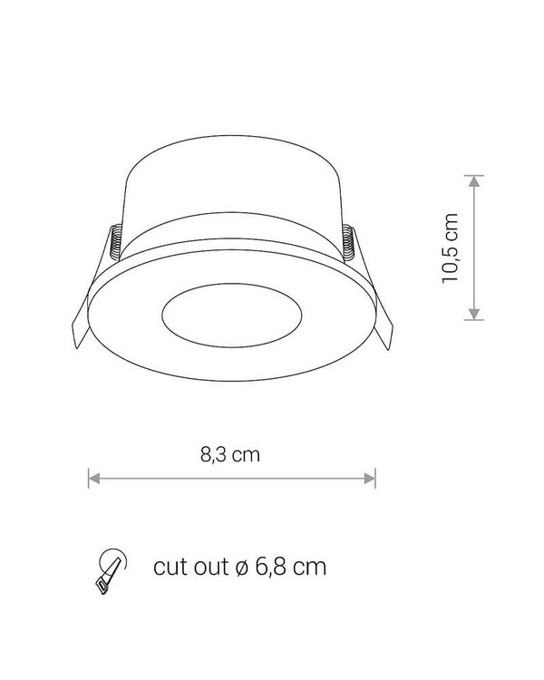 Світильник вбудований Nowodvorski GOLF White (8375)