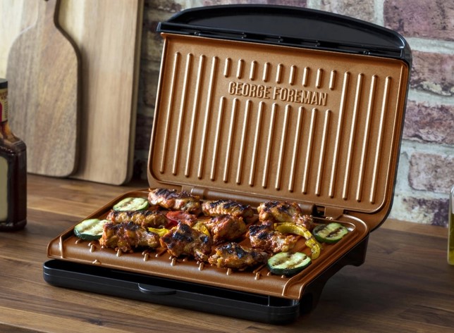  Russell Hobbs George Foreman 25811-56 Fit Grill Copper Medium