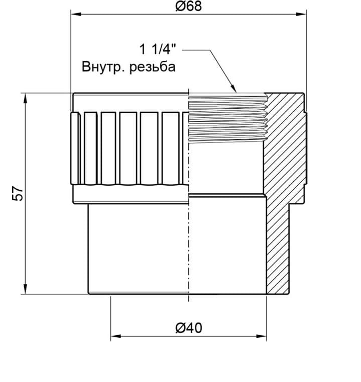  Alfa Plast PPR 401" 1/4  (APFTCX40114)