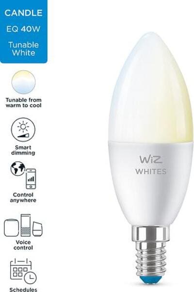  WiZ Smart E14 4,9W 40W 400Lm C37 2700-6500K Wi-Fi (929002448702)