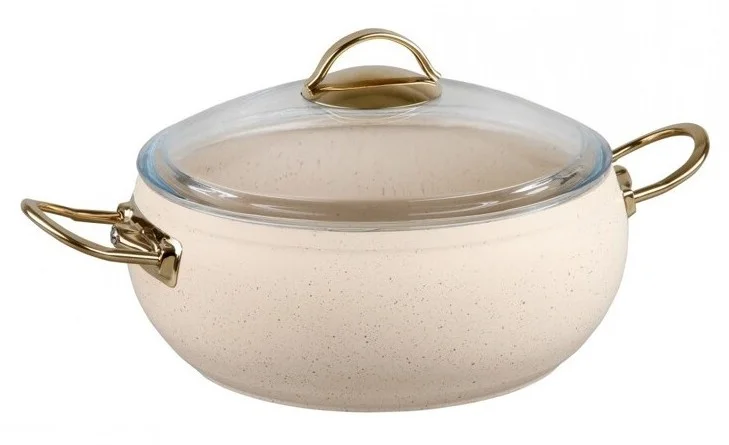 Каструля O.M.S. 24x10,5см 4,5л з кришкою (OMS 3141-24-4,5л-Ivory)