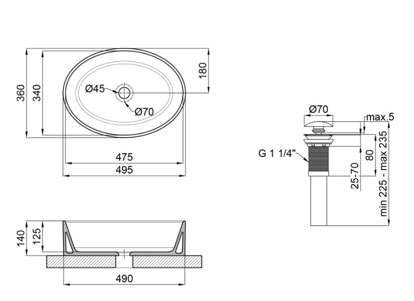 - Qtap Kolibri    50x36x14 (QT10113054W)