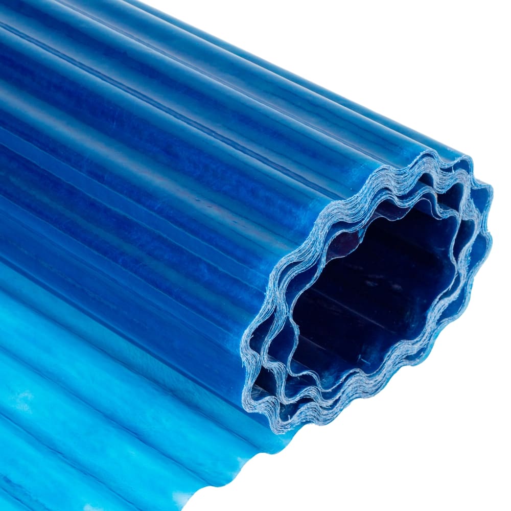 Рулонный шифер Fibrolux синий, волна 2м