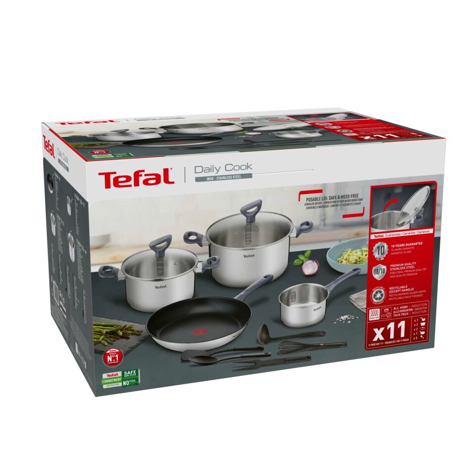 Набір посуду Tefal Daily Cook 11 предметів (G713SB45)