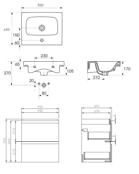    Cersanit Moduo 62x39,7x49,4  (UN509-048)