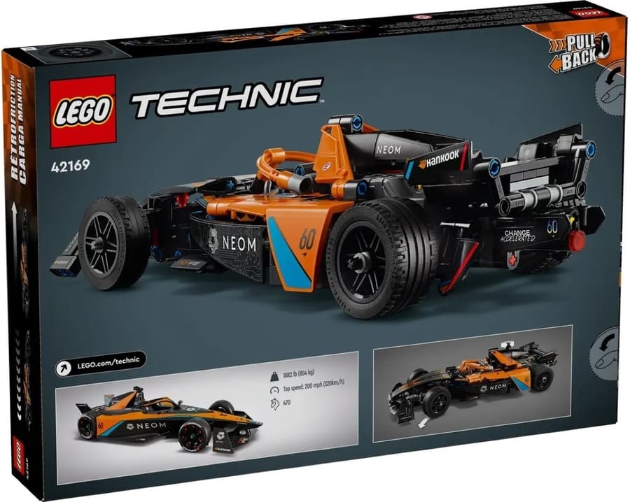 Конструктор Lego Technic Автомобіль для перегонів NEOM McLaren Formula E 452 деталі (42169)