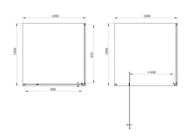 Душевая кабина Primera Frame 100x100x190см без поддона (SHRC56106)