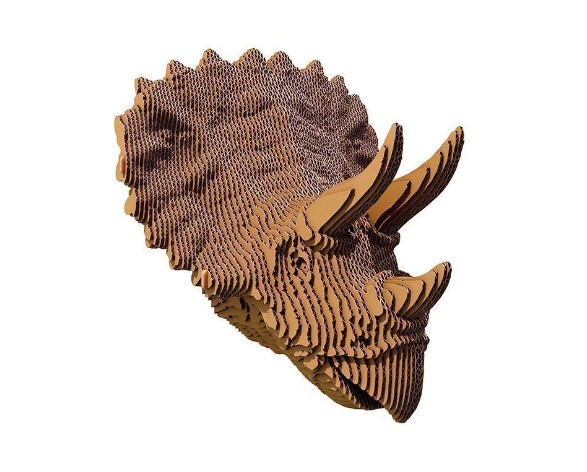 Фото картонный настенный конструктор cartonic 3d puzzle triceratops (cwtricer)