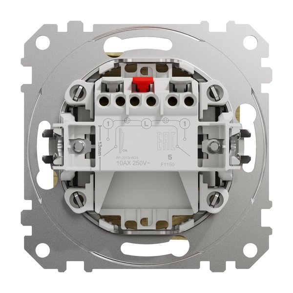 Выключатель двухклавишный Schneider Sedna Elements SDD170105L матовый алюминий