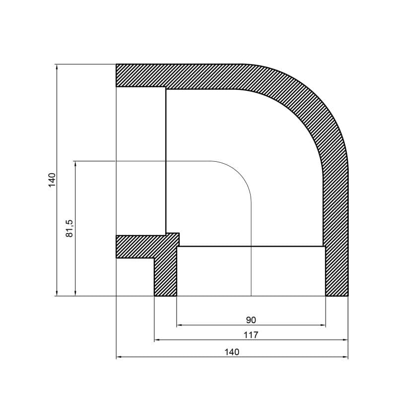 Кутник Thermo Alliance PPR 90мм 90° (DSE008)