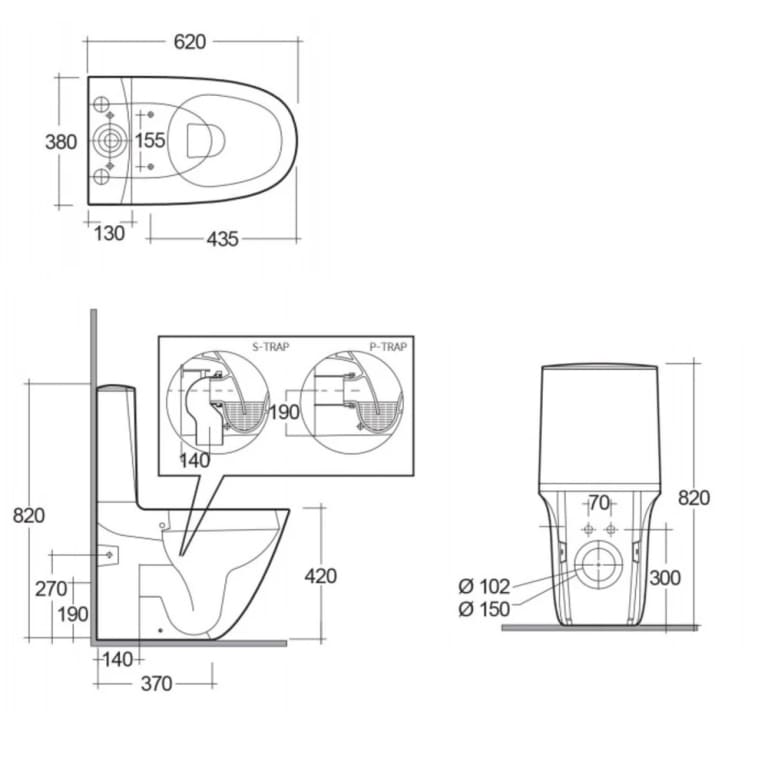   RAK Ceramics Sanitaryware Sensation (SENWC1146AWHA)