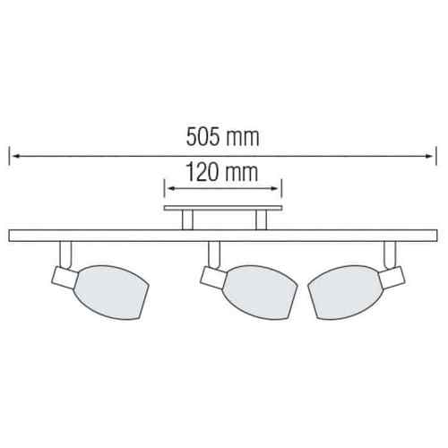 Світильник настінно-стельовий Horoz Electric MANAVGAT-3 3xE14 505мм хром (035-003-0003-010)