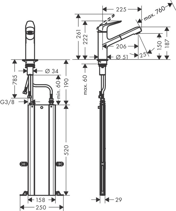 Змішувач для кухні Hansgrohe Focus M42 (71829000)