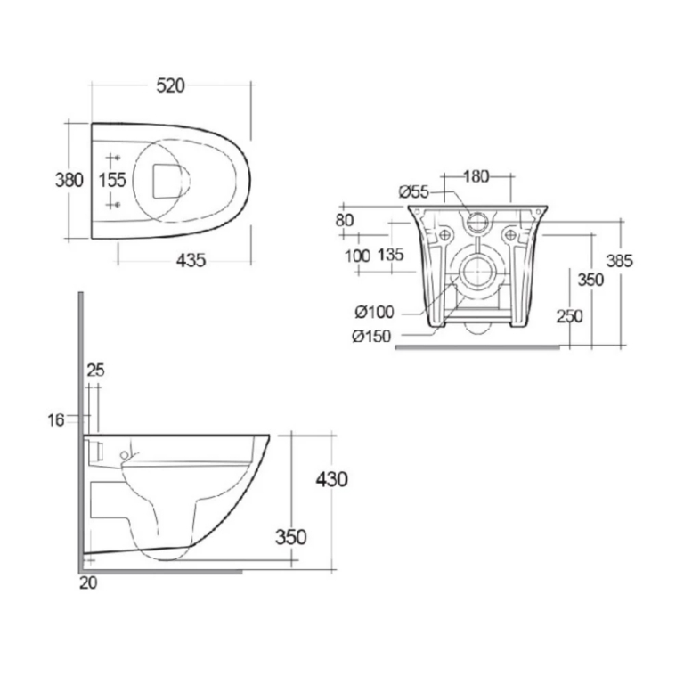   RAK Ceramics Sanitaryware Sensation (SENWC1446AWHA)