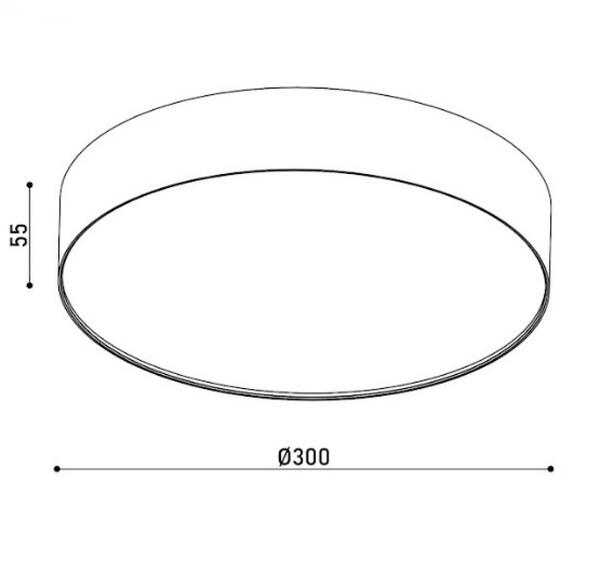 Точковий накладний світильник KLOODI KD-MONZA300 36W 3К WH IP44