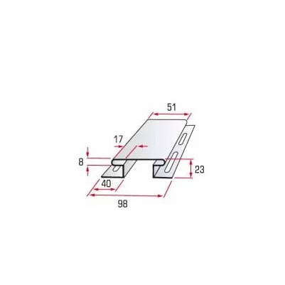 Планка соединительная Альта-Профиль Alta-Siding кремовый 3,05м