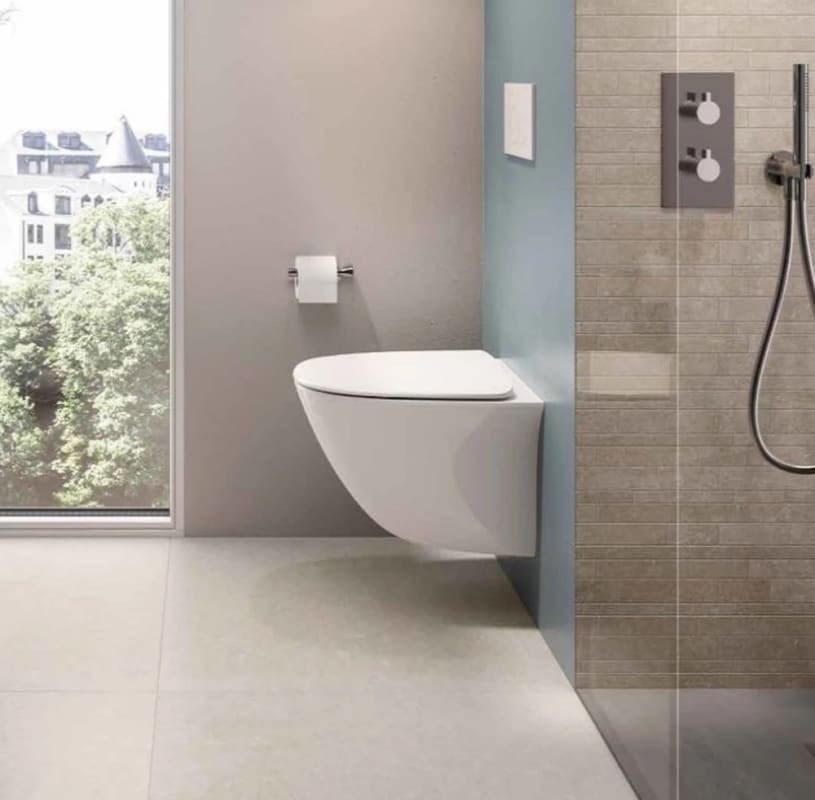 Унітаз підвісний RAK Ceramics Sanitaryware Sensation (SENWC1446AWHA+SENSC3901WH)