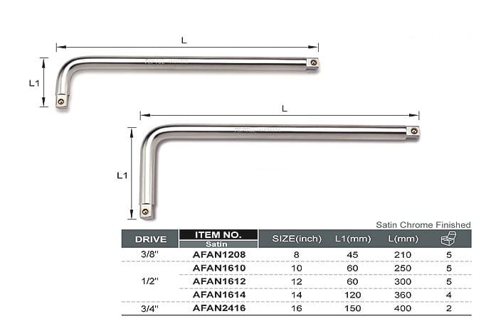 Вороток TOPTUL Г-подібний 3/4" 400х150мм (AFAN2416)