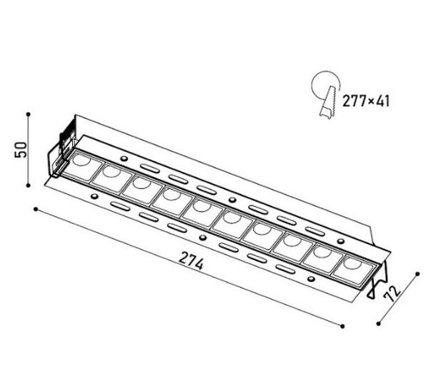     kloodi led kd-1020tr 3 ip20