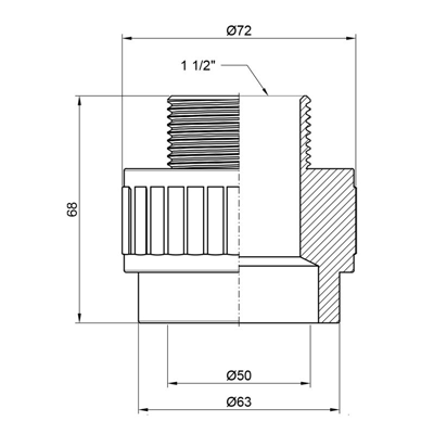  Alfa Plast PPR 501" 1/2  (APMTCX50112)