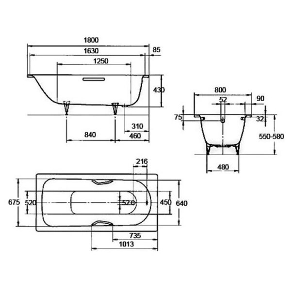   Kaldewei Saniform Plus 180x80 (112800010001)