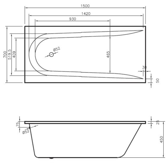   Vayer 150x70   (150.070.045.1-1.0.0.0.1)