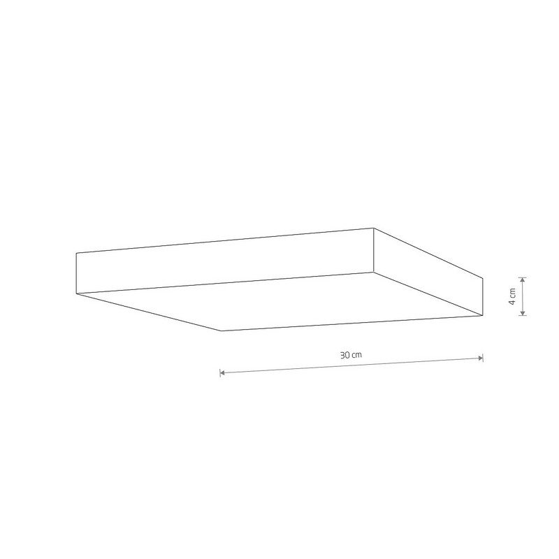   nowodvorski lid square led 50w, 3000k white (10423)