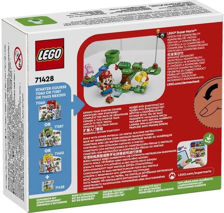 Конструктор Lego Super Mario Прекрасний ліс Yoshi. Додатковий набір 107 деталей (71428)