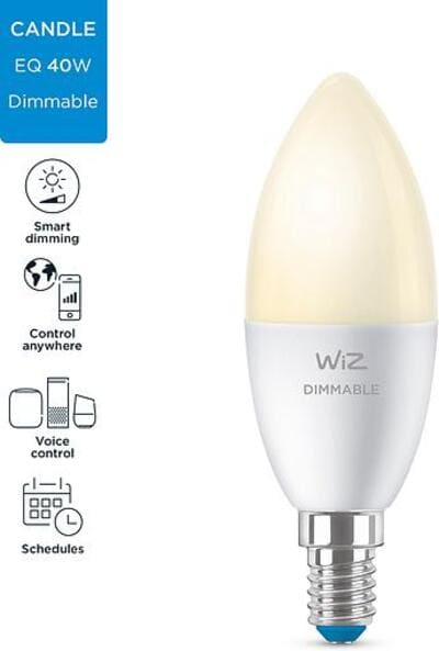   wiz smart e14 4,9w 40w 470lm c37 2700k wi-fi (929002448502)