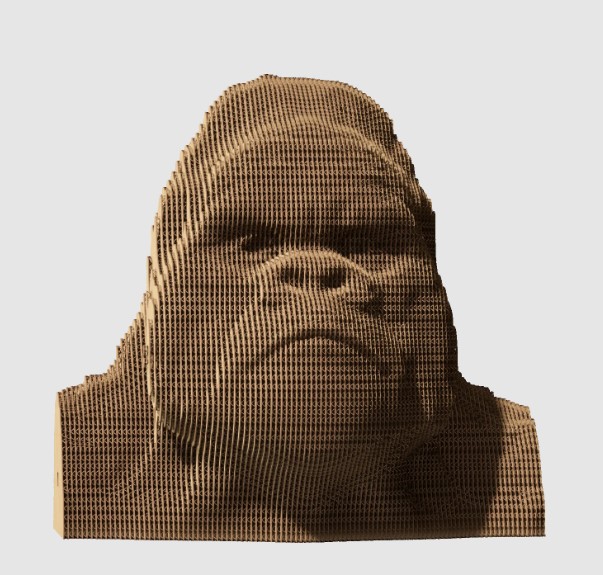 Фото картонный конструктор cartonic 3d puzzle gorilla (cartmgrl)