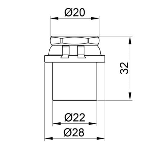 Заглушка прес Icma №417 20х2мм (81417BQ06)