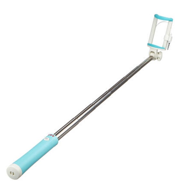 Фото монопод для селфи cо шнуром uft ss33 new-york selfie stick blue (uftss33blue)