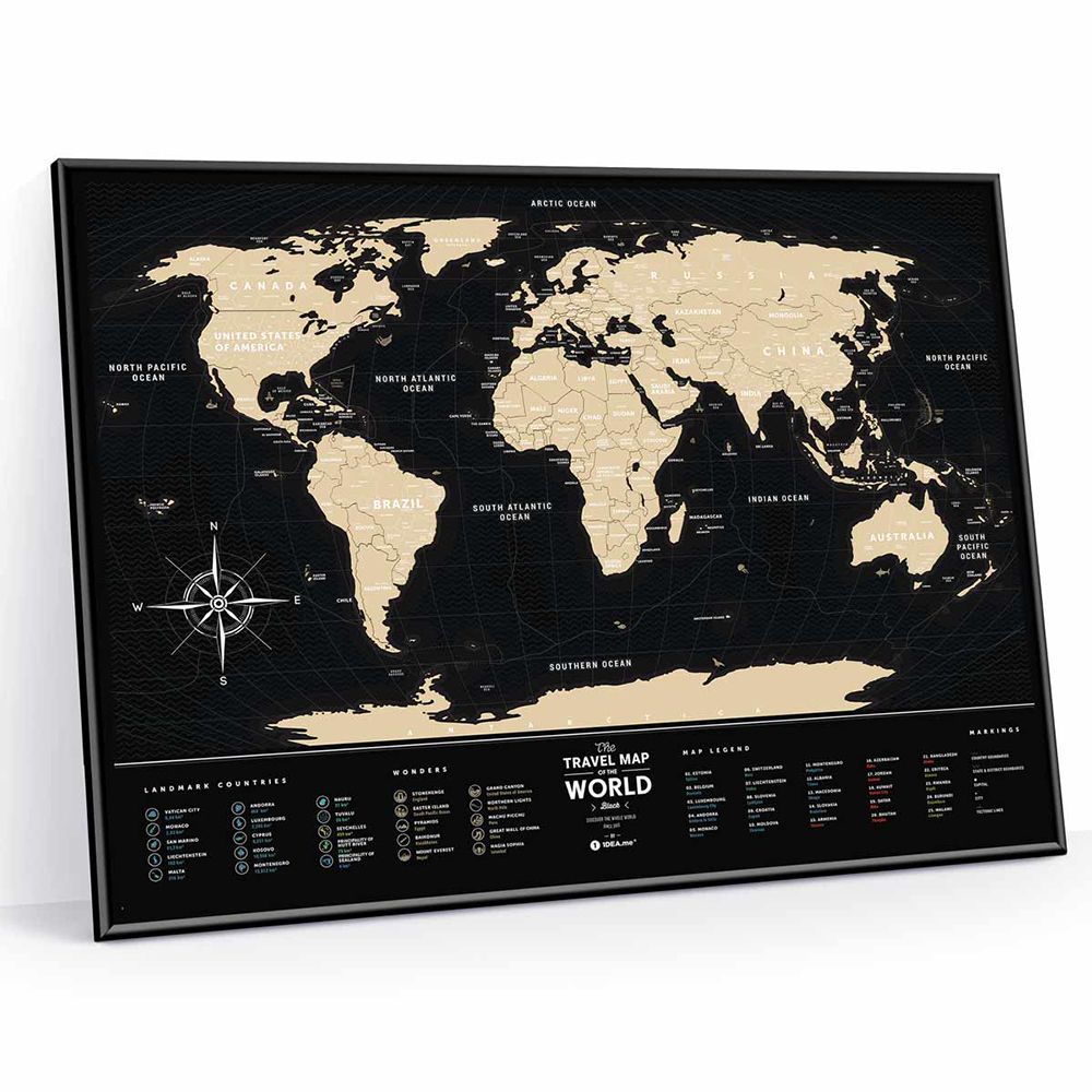     travel map black world      (bwf)