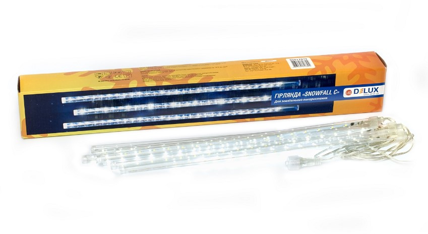 Гірлянда зовнішня Delux Snowfall C 384LED IP44 EN білий 8x0,5м (90017979)