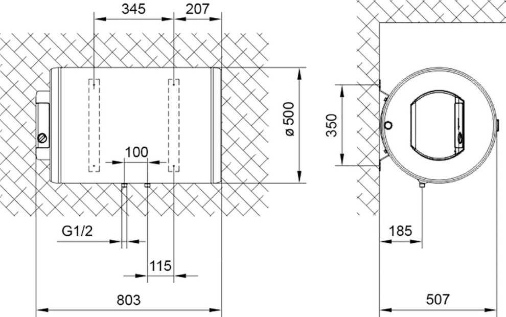 Бойлер Gorenje GBH 80л 2кВт (GBH80V9)