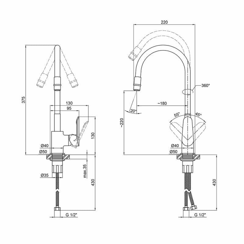    Qtap Linea QTLINCRB007F