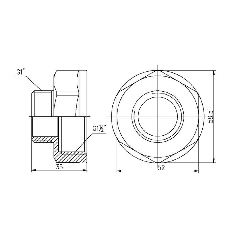 Перехід SD Forte 1" 1/2х1" ВН (SF3604025)