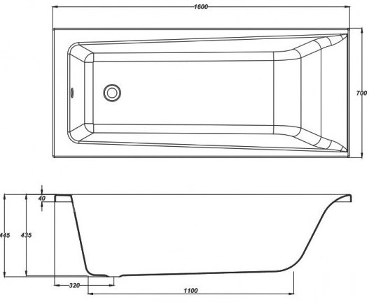   Cersanit Lorena 160x70 (S301-075)