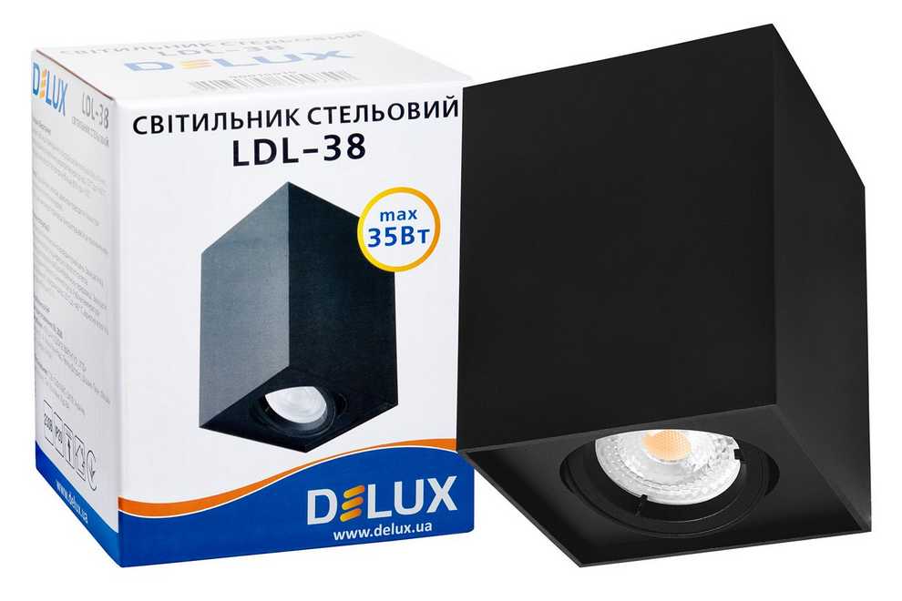 Фото потолочный светильник delux ldl-38 черный (90015915)