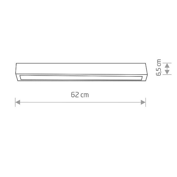    nowodvorski straight led graphite ceiling 60 (7552)