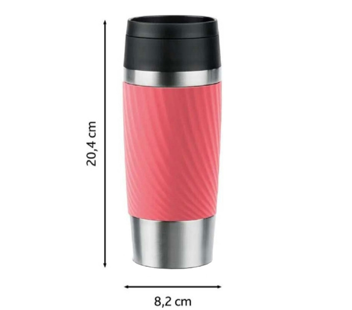 Термочашка Tefal Travel Mug Classic Twist 360мл кораловий (N2024410)