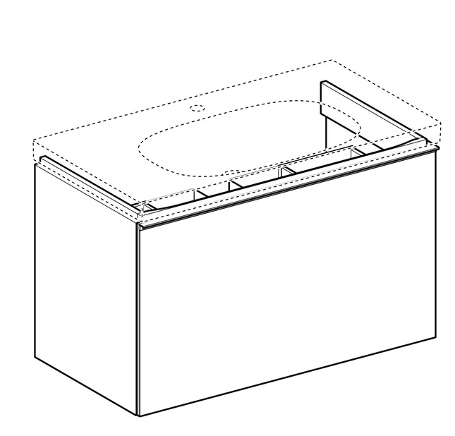 Тумба для умывальника Geberit Acanto 89x47,5x53,5см (500.612.JL.2)