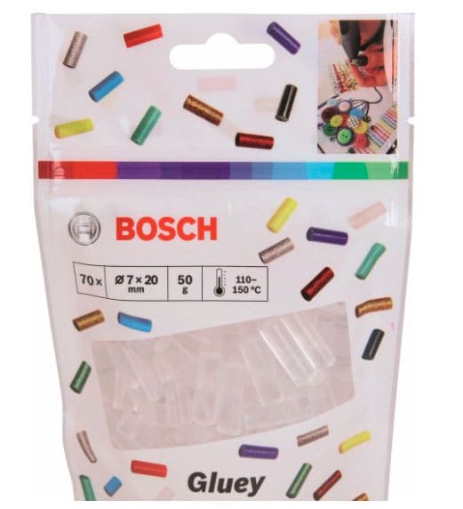 Стержні клейові Bosch Gluey прозорі 7x20мм 70шт (2608002004)