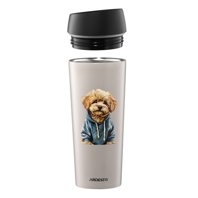 Термокухоль Ardesto Coffee Time Maltipoo 450мл бежевий (AR2645MP)