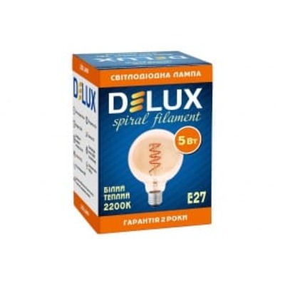   Delux Globe G95 5 E27 2200 amber spiral filament (90018166)