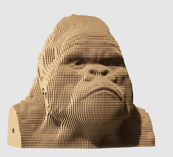 Фото картонный конструктор cartonic 3d puzzle gorilla (cartmgrl)