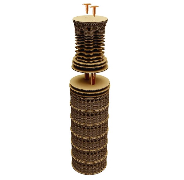 Фото картонный конструктор cartonic 3d puzzle leaning tower of pisa