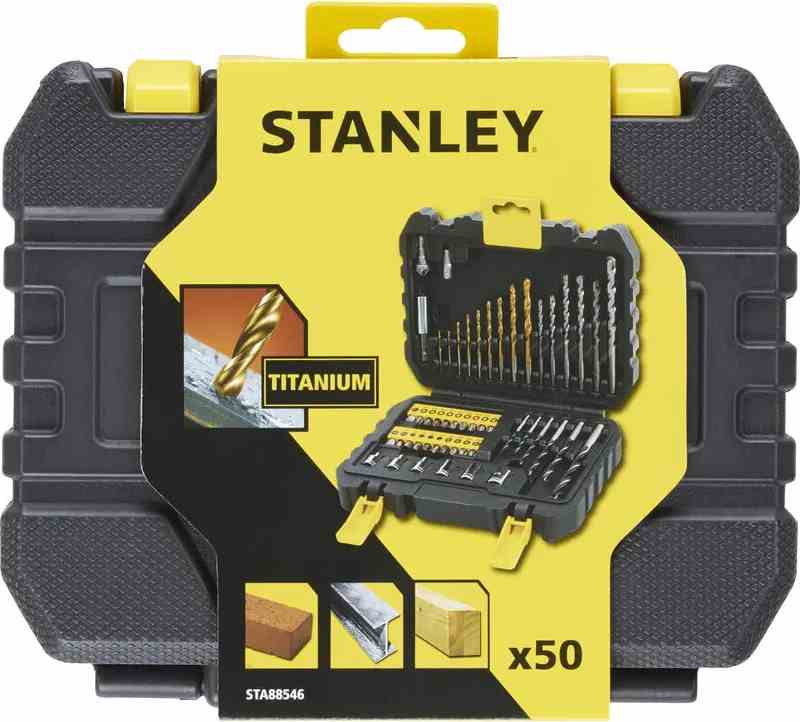 Набір біт і сверл STANLEY TITANIUM 50шт (STA88546)